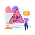 404 error abstract concept vector illustration. Royalty Free Stock Photo