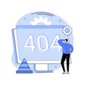 404 error abstract concept vector illustration. Royalty Free Stock Photo