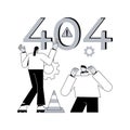 404 error abstract concept vector illustration. Royalty Free Stock Photo