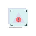 Error, Application, Denied, server, alert Flat Color Icon Vector