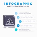 Error, Application, Denied, server, alert Infographics Template for Website and Presentation. GLyph Gray icon with Blue Royalty Free Stock Photo