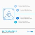 Error, Application, Denied, server, alert Infographics Template for Website and Presentation. Line Blue icon infographic style Royalty Free Stock Photo