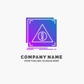 Error, Application, Denied, server, alert Purple Business Logo Template. Place for Tagline Royalty Free Stock Photo