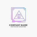 Error, Application, Denied, server, alert Purple Business Logo Template. Place for Tagline Royalty Free Stock Photo