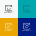 error, application, message, problem, server Icon Over Various Background. Line style design, designed for web and app. Eps 10 Royalty Free Stock Photo