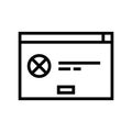 error application window line icon vector illustration