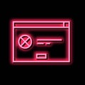 error application window neon glow icon illustration