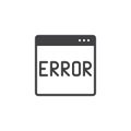 Error browser vector icon