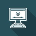 Error cable connection to computer - Vector flat minimal icon Royalty Free Stock Photo