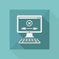 Error cable connection to computer - Vector flat minimal icon Royalty Free Stock Photo
