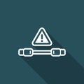 Error cable connection - Vector flat minimal icon Royalty Free Stock Photo