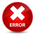 Error (cancel icon) elegant red round button Royalty Free Stock Photo