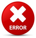 Error (cancel icon) red round button Royalty Free Stock Photo