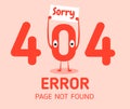 404 error with character zero error design template for website background graphic Royalty Free Stock Photo