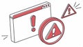 Error circle exclamation, critical error alert icon vector design Generative AI