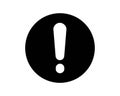 Error Circle Icon Round Circular Warning Button Alert Caution Issue Danger Exclamation Point Mark Hazard Risk Vector Sign Symbol