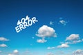Error clouds Royalty Free Stock Photo