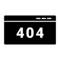 404 error Code Icon isolated on white background flat style