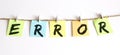 ERROR concept - colorful sticky notes with word seo on white background Royalty Free Stock Photo