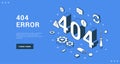 404 error connection not found failure download interface information internet landing page vector Royalty Free Stock Photo