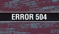 Error 504 with Digital java code text. Error 504 and Computer software coding vector concept. Programming coding script java, Royalty Free Stock Photo