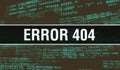 Error 404 with Digital java code text. Error 404 and Computer software coding vector concept. Programming coding script java, Royalty Free Stock Photo