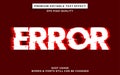 Error editable text effect