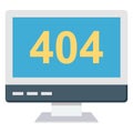 404 error, error 404 Color Vector icon which can easily modify or edit Royalty Free Stock Photo