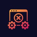 error or failure icon for web Royalty Free Stock Photo
