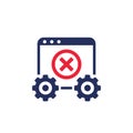 error or failure icon on white Royalty Free Stock Photo