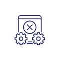 error or failure line icon