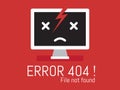 404 Error file not found Royalty Free Stock Photo