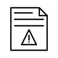 Error file thin line vector icon