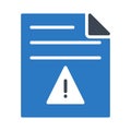 Error file glyph color vector icon Royalty Free Stock Photo