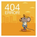 Error 404 with funny mouses cartoon