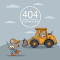 Error 404 with funny mouses cartoon