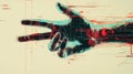 error glitching hand Royalty Free Stock Photo