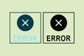 Error icon. icon related to UI elements. suitable for web site, app, user interfaces,element, printable etc. solid icon style. Royalty Free Stock Photo