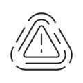 Error icon in line design. Error, warning, alert, failure, mistake, bug, issue on white background vector. Error icon in