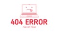 404 error with icon notebook design