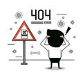 Error 404 infographic vector illustration