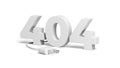 404 error isolated on white background. Page not found. Royalty Free Stock Photo