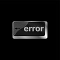 Error keyboard keys button close-up, internet concept. Error