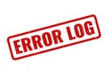Error Log Red Grungy Rubber Stamp Mark on Isolated White Surface Royalty Free Stock Photo