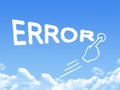 Error message cloud shape Royalty Free Stock Photo