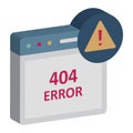 404 error message vector icon which can easily modify or edit Royalty Free Stock Photo