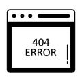 404 error message  Vector Icon which can easily modify or edit Royalty Free Stock Photo
