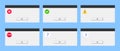 Error message, warning windows and system dialog box Royalty Free Stock Photo