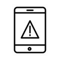 Error mobile thin line vector icon