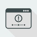 Error network window - Vector flat minimal icon Royalty Free Stock Photo